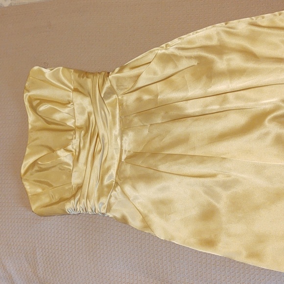 David's Bridal Dresses & Skirts - David's Bridal Yellow Strapless Formal